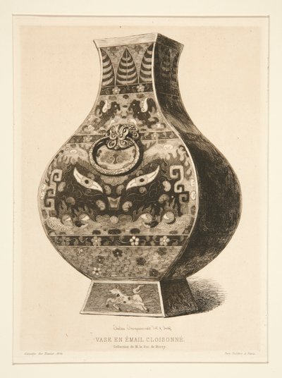Vaso in smalto cloisonné da Jules Ferdinand Jacquemart