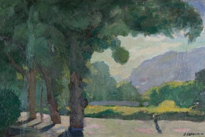 Grenoble, veduta presa da Île Verte 1922 da Jules Flandrin