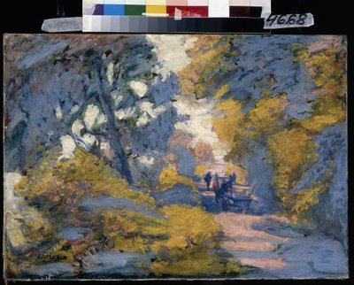 Strada soleggiata. Dipinto di Jules-Leon Flandrin da Jules Flandrin