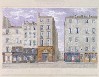 Dal n.28 al n.34 rue du Four, Parigi, Francia, 1893 da Jules Gaildrau