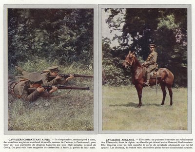 Cavalieri combattenti a piedi, cavalleria inglese da Jules Gervais Courtellemont