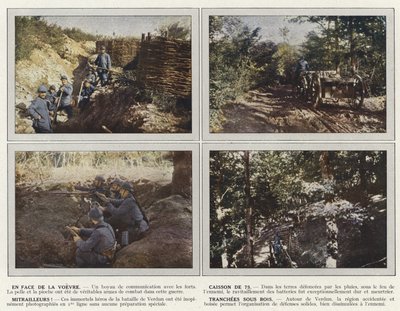 En Face de la Voevre, Caisson de 75, Mitrailleurs, Trincee Sotto Bosco da Jules Gervais Courtellemont