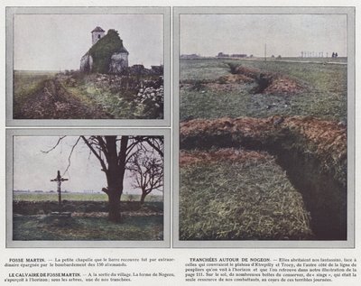 Fosse Martin, trincee intorno a Nogeon, il calvario di Fosse Martin da Jules Gervais Courtellemont