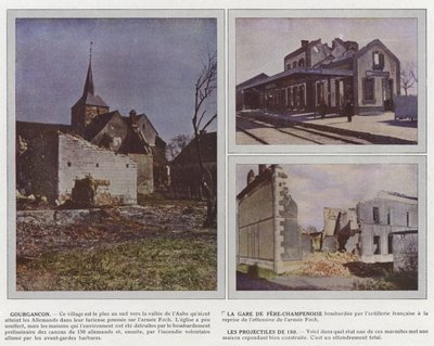 Gourgancon, La Gare de Fere-Champenoise, Les Projectiles de 150 da Jules Gervais Courtellemont