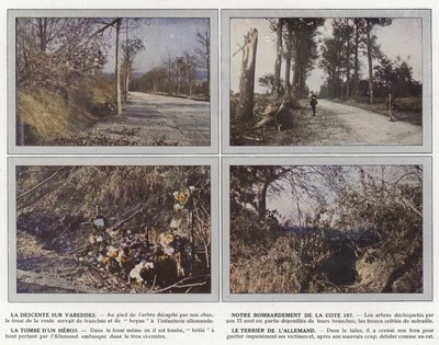 La discesa su Vareddes, il nostro bombardamento della Cote 107, la tomba di un eroe, il terrier del tedesco da Jules Gervais Courtellemont