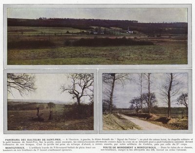 Panorama delle alture di Saint-Prix, Montgivroux, Route de Mondement a Montgivroux da Jules Gervais Courtellemont
