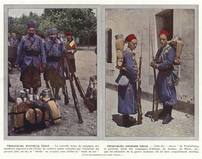 Tirailleurs, Nuova Divisa, Tirailleurs, Vecchia Divisa da Jules Gervais Courtellemont