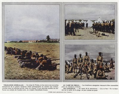 Tirailleurs senegalesi, al campo di Frejus, Les Faisceaux da Jules Gervais Courtellemont