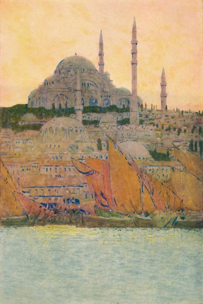 La Moschea di Solimano a Costantinopoli, 1913 da Jules Guerin