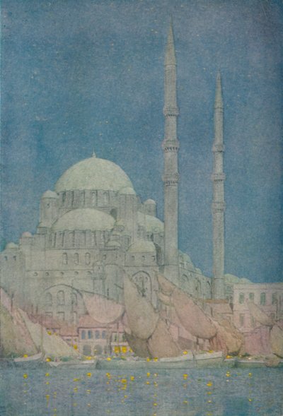 La moschea di Yeni-Valide-Jamissi, Costantinopoli, 1913 da Jules Guerin