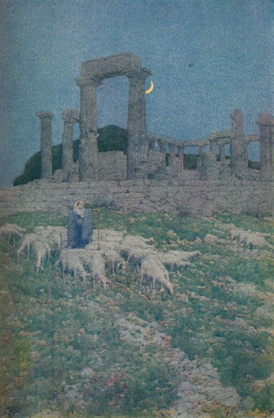 Il Tempio di Poseidone e Atena, Egina, 1913 da Jules Guerin