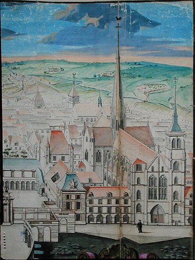 Palazzo dei Duchi di Borgogna a Digione prima del restauro di Mansart da Jules Hardouin Mansart