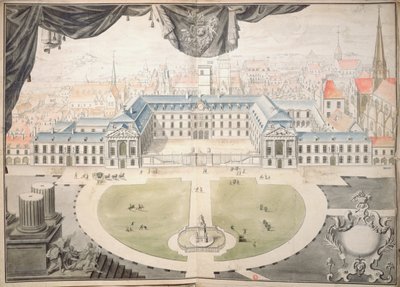 Progetto per il restauro del Palazzo dei Duchi di Borgogna a Digione, 1698 da Jules Hardouin Mansart