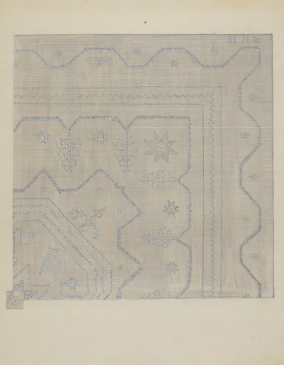 Coperta di candelabro tessuta, c. 1936 da Jules Lefevere
