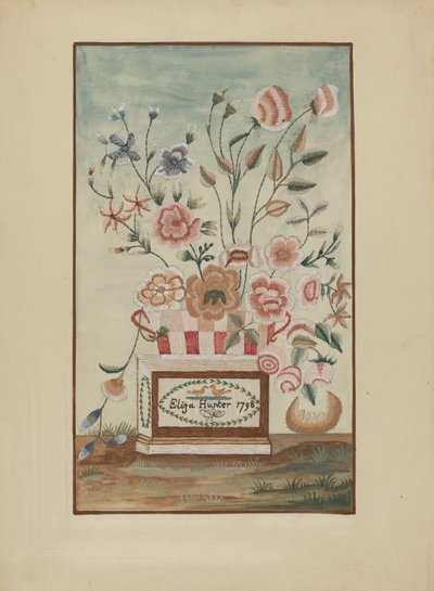 Quadro ricamato, c. 1937 da Jules Lefevere