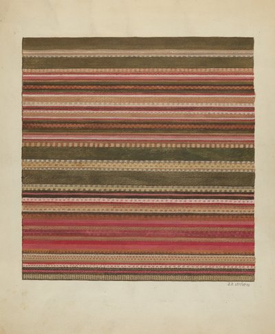 Tappeto tessuto a mano, c. 1936 da Jules Lefevere