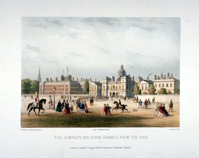 Ammiragliato e Horse Guards, Whitehall, Westminster, Londra da Jules Louis Arnout