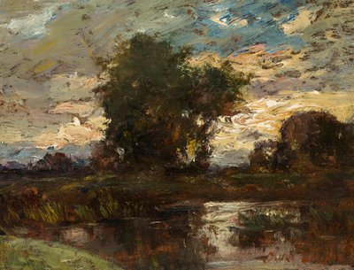 Cielo serale su acqua stagnante da Jules Louis Dupré