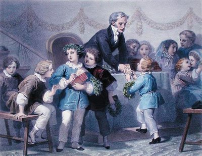 La cerimonia di premiazione, inciso da Henier, Bettannier e Morlon da Jules Marie (after) Desandre