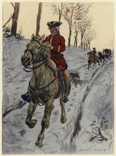 Illustrazione per le memorie di Casanova (litografia a colori) da Jules Marie Auguste Leroux