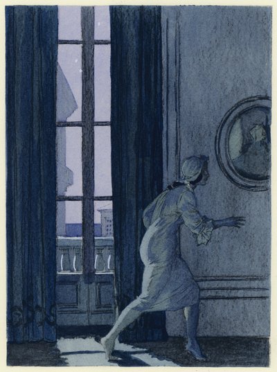 Illustrazione per le memorie di Casanova (litografia a colori) da Jules Marie Auguste Leroux