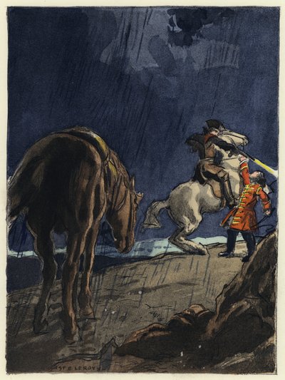 Illustrazione per le memorie di Casanova (litografia a colori) da Jules Marie Auguste Leroux
