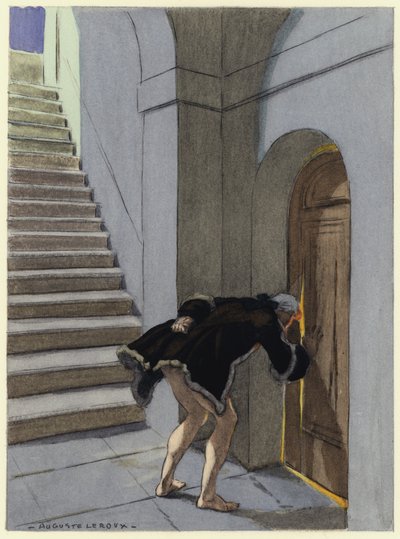 Illustrazione per le memorie di Casanova (litografia a colori) da Jules Marie Auguste Leroux