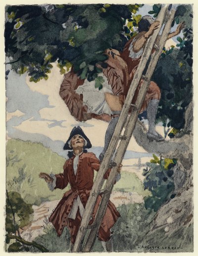 Illustrazione per le memorie di Casanova (litografia a colori) da Jules Marie Auguste Leroux