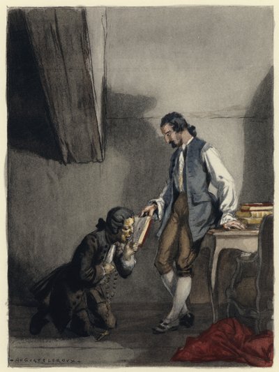 Illustrazione per le memorie di Casanova (litografia a colori) da Jules Marie Auguste Leroux