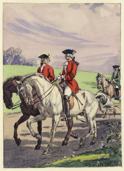 Illustrazione per le memorie di Casanova (litografia a colori) da Jules Marie Auguste Leroux