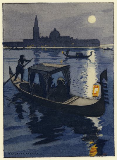 Illustrazione per le memorie di Casanova (litografia a colori) da Jules Marie Auguste Leroux