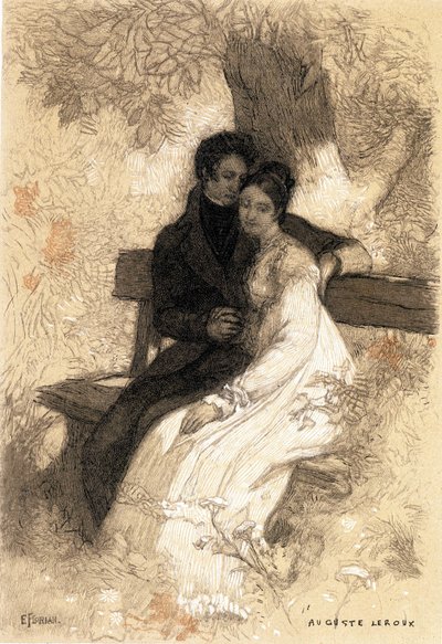 illustrazione per Eugenie Grandet di Auguste Leroux (stampa) da Jules Marie Auguste Leroux