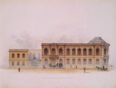 Il Palazzo Stroganov a San Pietroburgo. Facciata, 1863 da Jules Mayblum