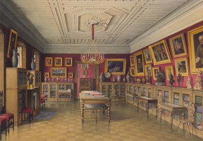 Il Palazzo Stroganov a San Pietroburgo. Biblioteca, 1865 da Jules Mayblum