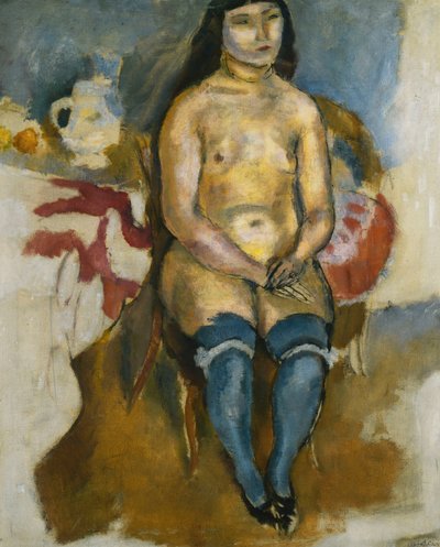 Asiatico con calze blu; Asiatique aux Bas Bleus, 1922 da Jules Pascin