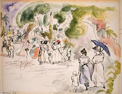 Figure nel paesaggio da Jules Pascin