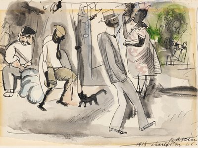 Figure in un parco, Charleston, South Carolina, 1916 da Jules Pascin