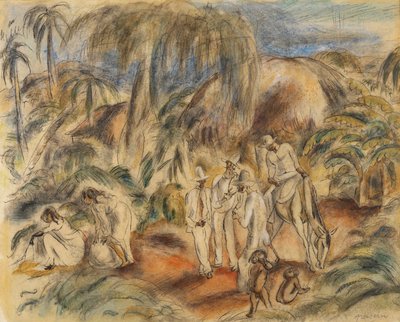 Figure in un paesaggio tropicale da Jules Pascin