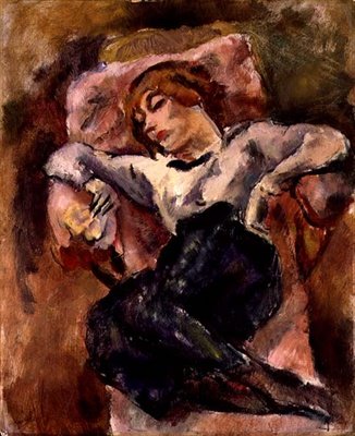 Hermine David che dorme, c.1916 da Jules Pascin