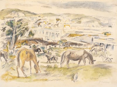 Cavalli nel paesaggio da Jules Pascin
