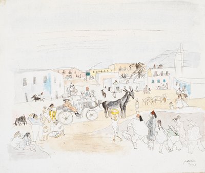 Paesaggio con carrozza e figure, Tunisi da Jules Pascin