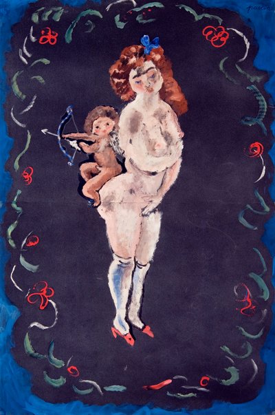 Nudo e Cupido da Jules Pascin