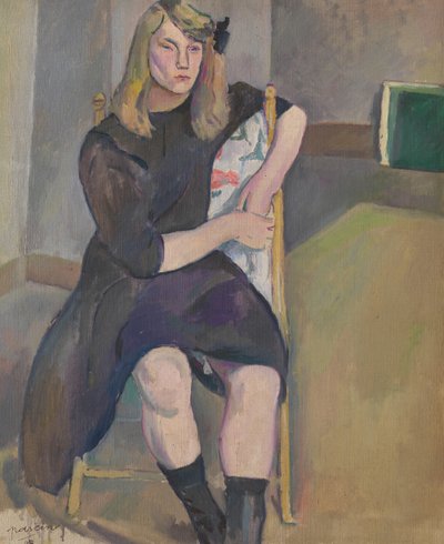 Ragazza seduta da Jules Pascin