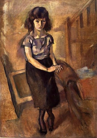 Giovane donna in piedi da Jules Pascin