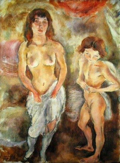 Due nudi in piedi da Jules Pascin
