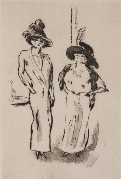 Due donne al ballo, c.1910 da Jules Pascin
