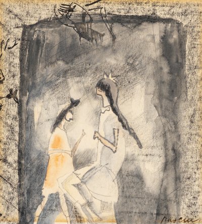 Due ragazze giovani da Jules Pascin