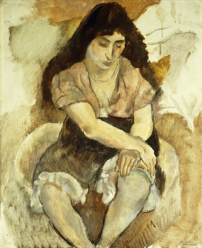 Giovane donna seduta, 1921 da Jules Pascin