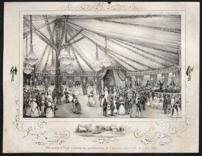 Festa a Tivoli in favore dei pensionati della vecchia lista civile il 3 giugno 1840 da Jules Platier