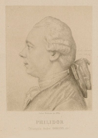 Ritratto di François-André Danican Philidor 1726-1795 da Jules Porreau